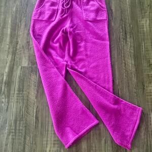 Lilly Pulitzer Ballista Wild Fuschia Sweater Pants High Rise Size Large, Womens
